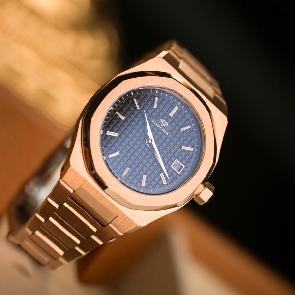Rose Blue Dial Steel